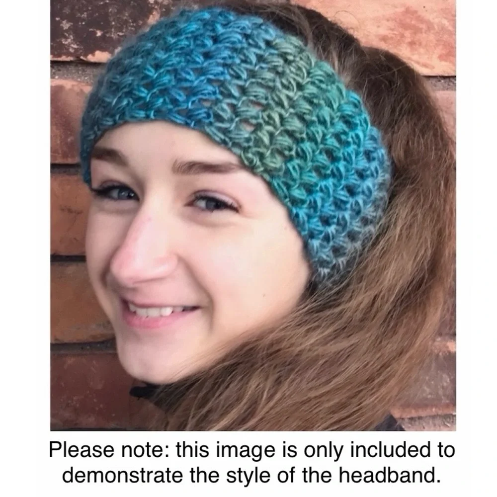 Handmade Crochet Ear Warmer Headband Neutral Tones - Picture 3 of 5